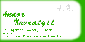 andor navratyil business card